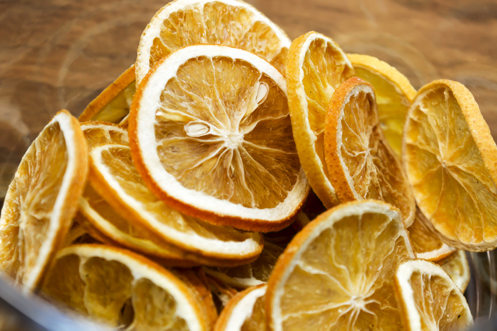 Rodajas de naranja deshidratada